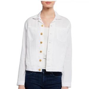 L'Agence Women's Blanc Celine Linen Jacket Size M